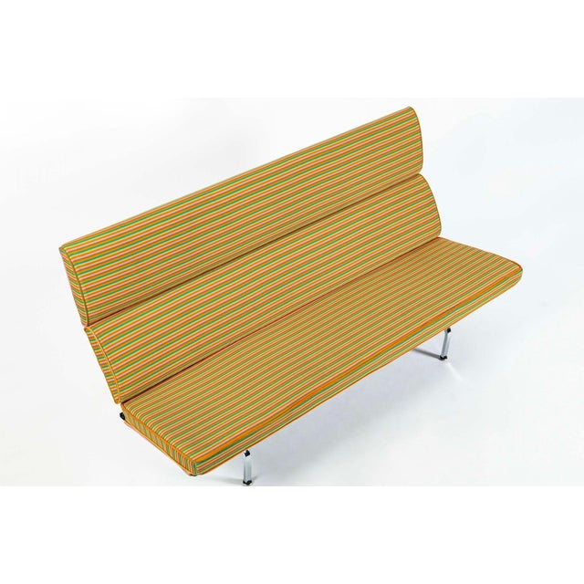 Mid Century Eames Herman Miller Sofa Compact, Alexander Girard Maharam Fabric, 2 Available For Sale - Image 10 of 17
