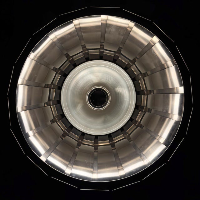 Metal Vintage Metal Pendant Lamp attributed Elio Martinelli for Martinelli Luce, Italy, 1960s For Sale - Image 7 of 18