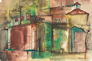 'Corporation Yard' by Muriel Backman; C. 1960, San Francisco Public Library