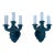 Pair of American Empire Trident Castle Sconces in Patinated Bronze For Sale