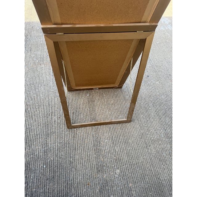 Wood Vintage Giltwood Full-Length Cheval Floor Mirror With Easel Stand For Sale - Image 7 of 8