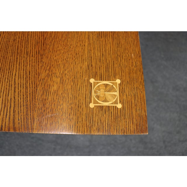 Wood Stickley Harvey Ellis Mission Oak Extension Dining Table With Two Leaves For Sale - Image 7 of 13
