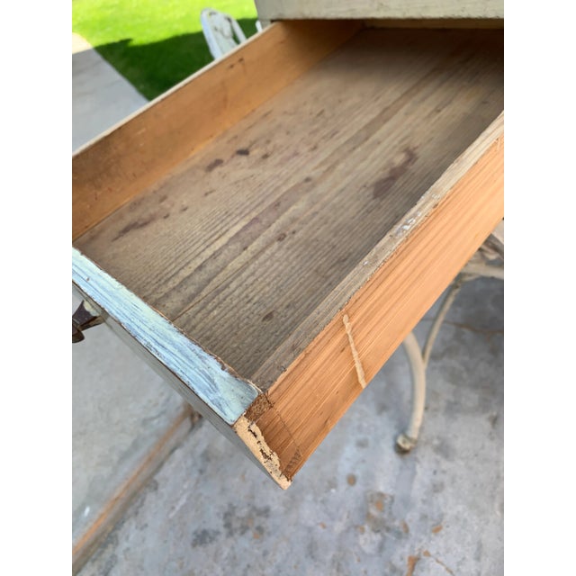 Antique Primitive French Pine Document Box Old Paint For Sale - Image 9 of 12