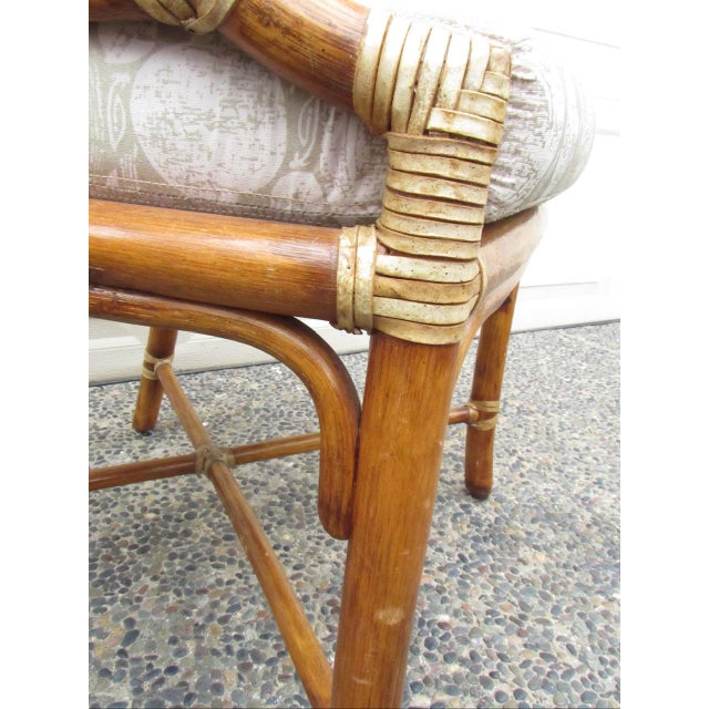 Pair of Vintage McGuire Rattan Barrel-Back Armchairs For Sale - Image 14 of 17