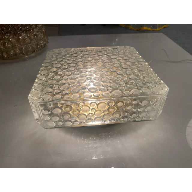 Vintage Design Mid Century Bubble Hustadt Crystal Glass Sconces Set of 2 These lights can be used as flushmount or as wall...