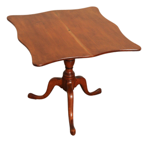 Antique Early American Cherry Tilt Top Tea Table