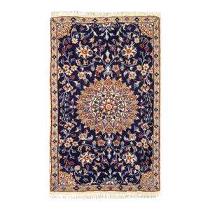 Persian Nain Hand-Knotted Wool Pile Rug
