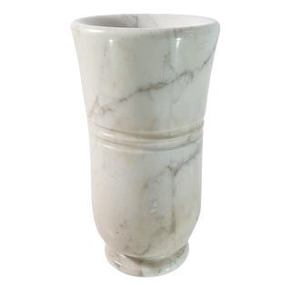 Mid-Century Modern Umbrella Stand in Carrara Marble, Italy, 1950s For Sale
