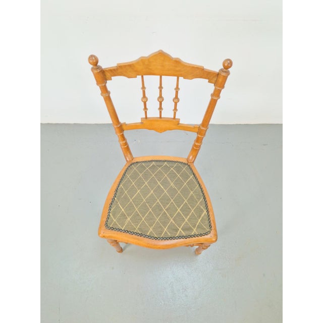 Brown Vintage Chiavari Spool Chair, Italy, 1950s For Sale - Image 8 of 9
