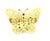 Contemporary Vintage Garnet 14k Yellow Gold Filigree Butterfly Brooch For Sale - Image 3 of 5
