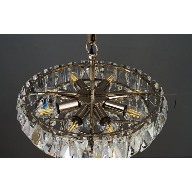 Silver Vintage Chandelier from Bakalowits & Söhne, 1950s For Sale - Image 8 of 15