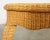 French Midcentury Organic Modern Wicker Demilune Console For Sale - Image 10 of 12