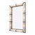 Mid-Century Modern Impressive Venetian Glass and Brass Mirror With Lighting, Murano, Italy For Sale - Image 3 of 9