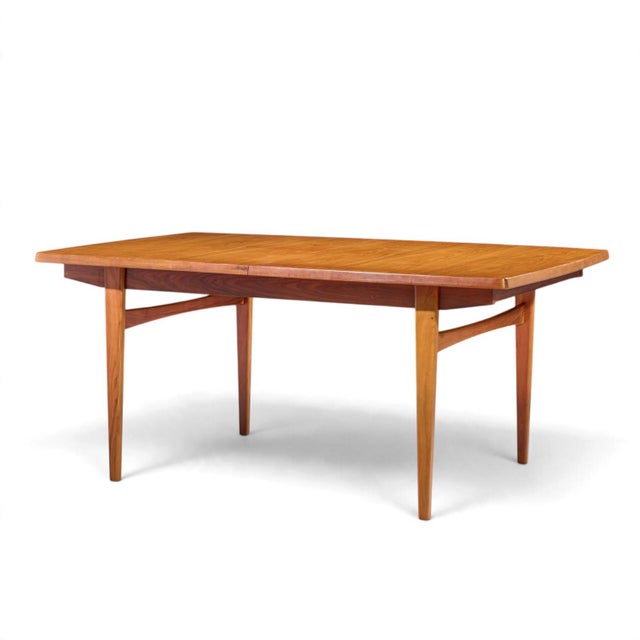 Brown Kurt Østervig Style Mid Century Danish Rosewood Expanding Hidden Leaf Dining Table With 2 Leaves For Sale - Image 8 of 13