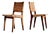 Oak Chairs with Leather Webbing by Jens Risom for Knoll, France, 1950s, Set of 2 For Sale