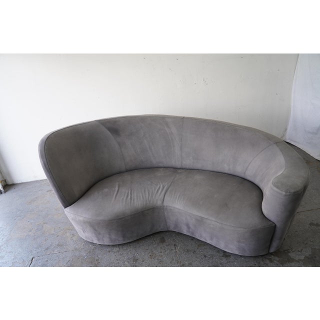 Animal Skin Vladimir Kagan New York Collection Curved Sofa For Sale - Image 7 of 14