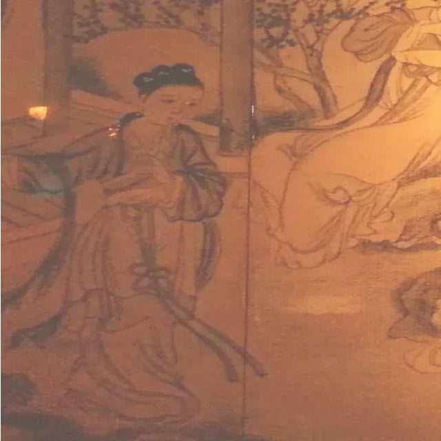 Mid-Century Asian Wood Panel For Sale - Image 4 of 7