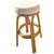 Tan Rattan Double Strand Arched Barstool With Ivory Upholstered Plush Seat, Pair For Sale - Image 8 of 12