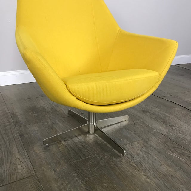 Modani Modern Yellow Lounge Chair Chairish