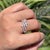 American Modernist 14k White Gold Bypass Wrap Ring With 0.62ct Diamond Size 5 For Sale - Image 3 of 18