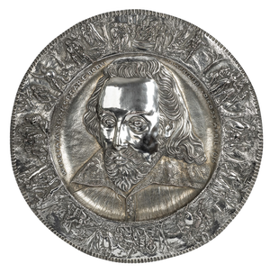 19th Century Victorian Silver Plated Shakespeare Charger, Elkington, 1850s