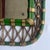 Bottle Green 1981 Burwood Faux Bamboo Trellis Wall Mirror, Newly Painted For Sale - Image 8 of 9