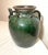 Chinese Antique Handmade Chinese 18th Century Pottery Terracotta Green Glaze Wine Jug For Sale - Image 3 of 12