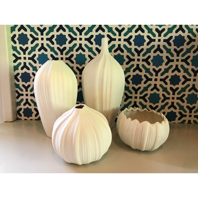 White Matte Porcelain Vase Chairish