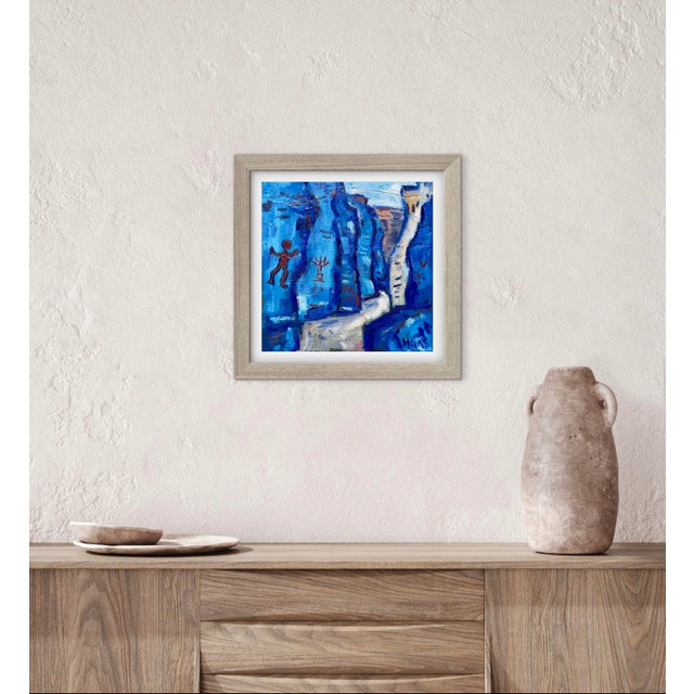 Blue Ancient Voices - Canyon Narrows Contemporary Oil Painting For Sale - Image 8 of 9