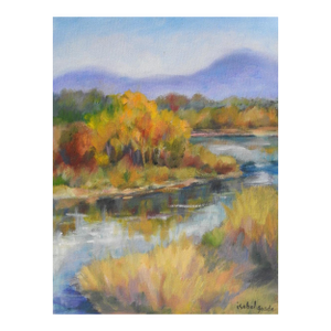 Late 20th Century Impressionist River Landscape Painting