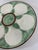 Light Green 1930s French Longchamp Green and White Majolica Oyster Plate For Sale - Image 8 of 14