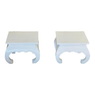 Pair Chin Hua Ming Style White Stools/Side Tables For Sale