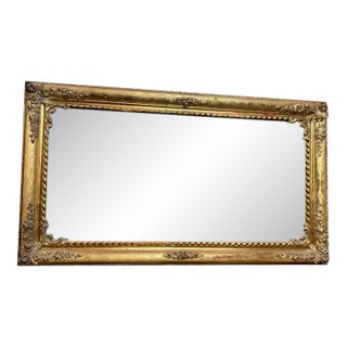 1880s French Louis XV Goldleaf Mirror For Sale