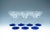Vintage 1930s Weston Cut Glass Liquor Cocktail Goblets With Floral Design and Cobalt Foot - 7 Pieces For Sale - Image 13 of 13