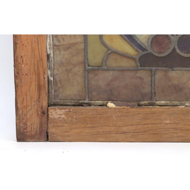 Early 20th Century Pair of Antique Arts & Crafts Stained Glass Windows For Sale - Image 5 of 9