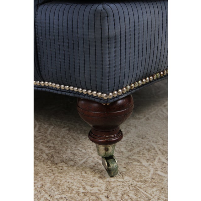 Pair Lillian August Blue Upholstered Club Chairs For Sale - Image 14 of 16