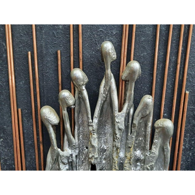 Anthroposophic Wall Sculpture in Copper, Metal, Wood & Pewter, 1979 For Sale - Image 10 of 11