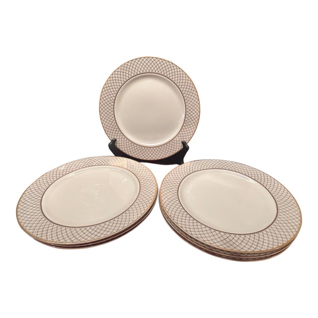 1970s Fitz and Floyd "Dynasty" Dinner Plates, 7 For Sale