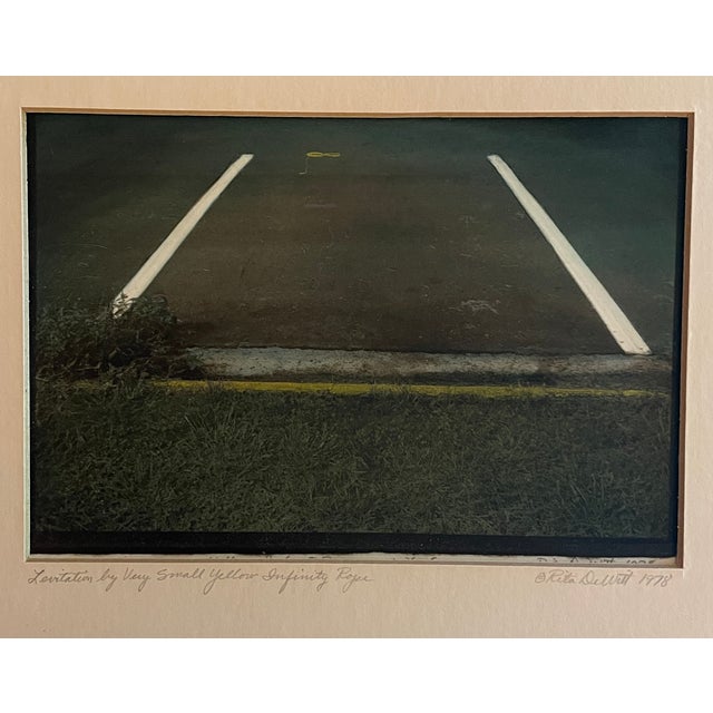 Rita Dewitt (born 1948) "Levitation by Bert Small Yellow Infinity Rope" photo laid to mat, Signed, inscribed and dated...
