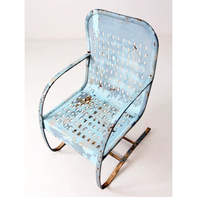 MidCentury Metal Patio Chair Chairish