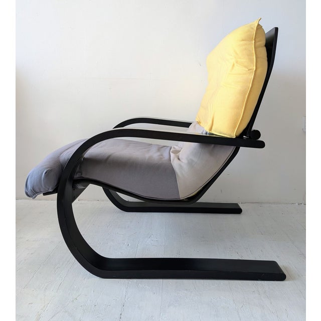 Vintage Italian Lacquered Bent Ply Lounge Chair by Carlo Berruti for Danber, 1970s For Sale - Image 16 of 16