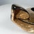 Gold 1960s Footed Ikebana Vase Mottled Gold Ceramic Boat For Sale - Image 8 of 10