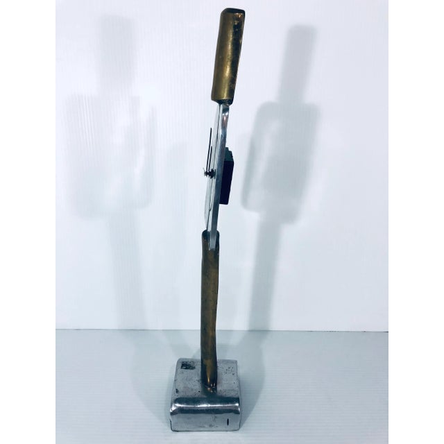 1990s 1990s David Marshall Signed Sculptural Clock For Sale - Image 5 of 11