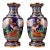 Pair of Gilt Bronze Cloisonné Enamel Vase With Rooster and Peony Motif For Sale