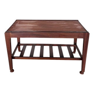 Mid-Century Coffee Table in Teak with Slatted Shelf from Remploy, 1960s For Sale