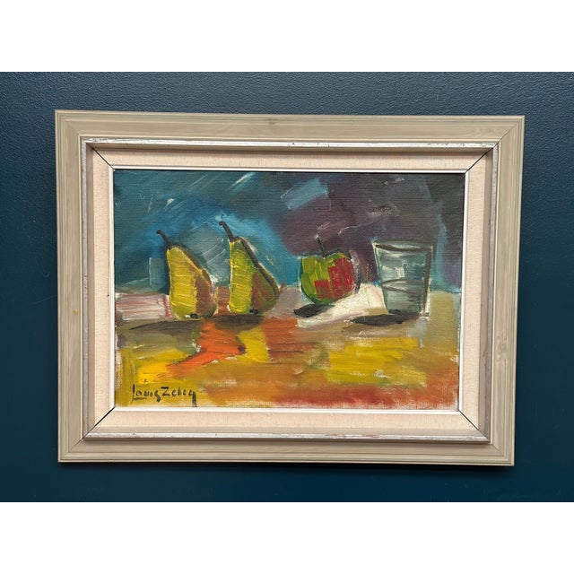 Louis Zelig, Fruit, 1960s, Oil on Canvas, Framed 72 × 55 Cm For Sale - Image 15 of 18