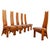 1970s Set of Six Modernist Tall Back Dining Chairs For Sale - Image 10 of 18