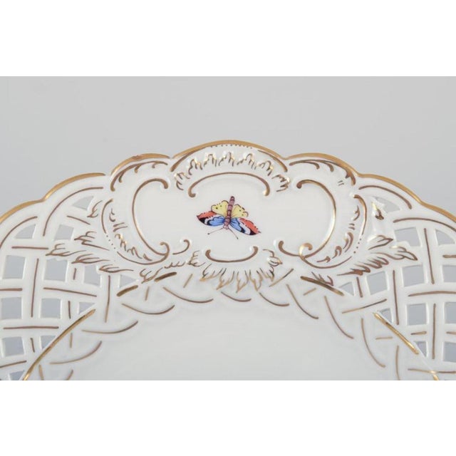 Open Lace Porcelain Plate, Meissen, Germany, 1890s For Sale - Image 3 of 7