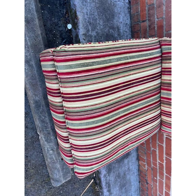 Late 20th Century Late 20th Century Mitchell Gold Pair of Multi Color Striped Slipper Lounge Chairs For Sale - Image 5 of 12