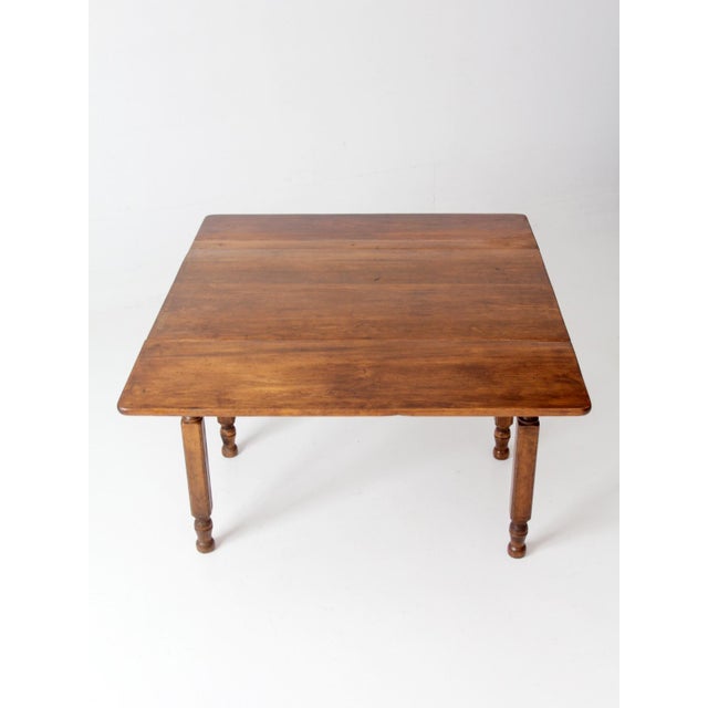 Antique American Country Drop Leaf Table For Sale - Image 12 of 15